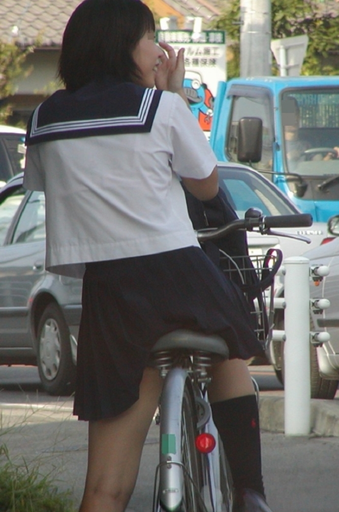 自転車女子校生23