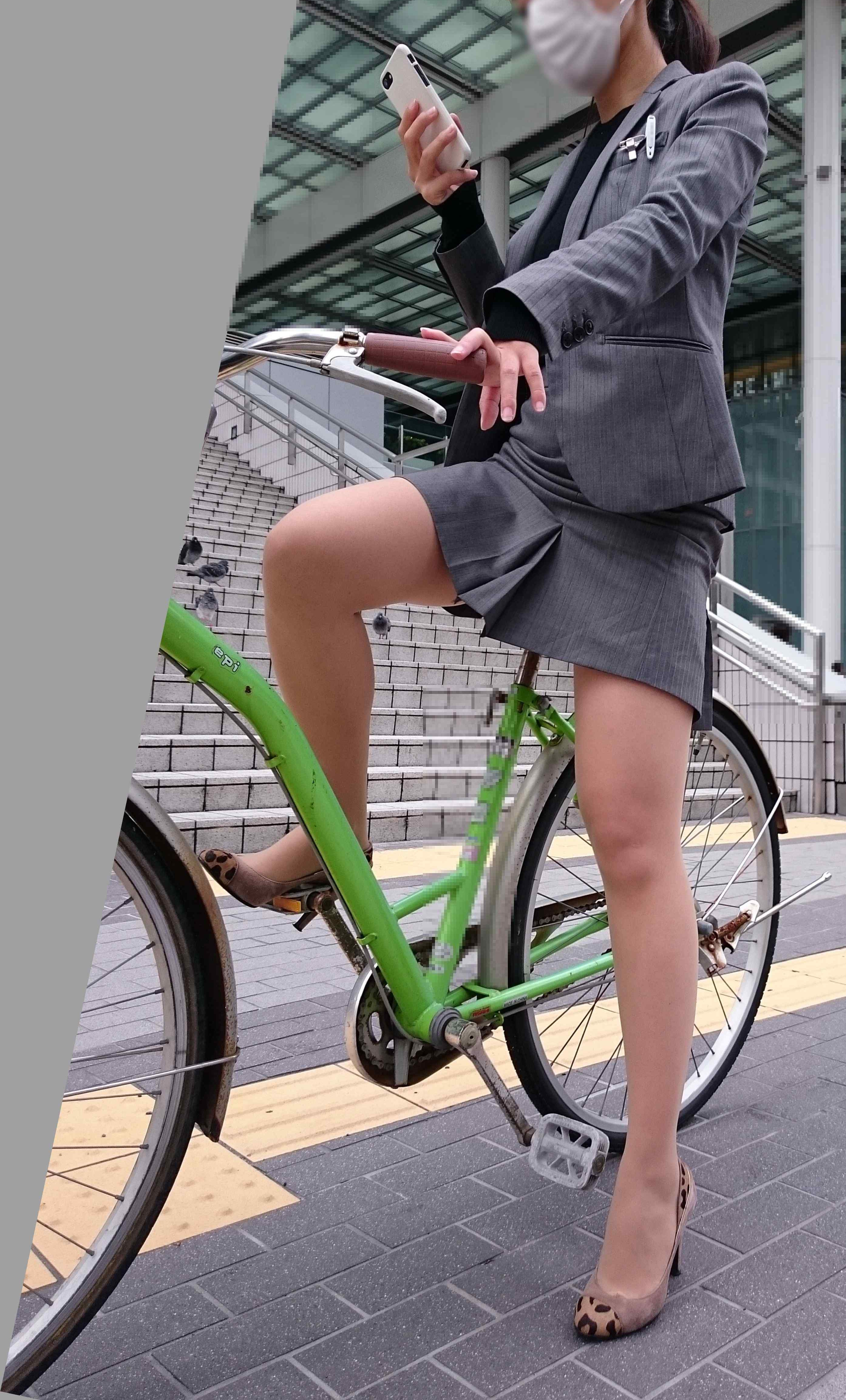 下半身がセクシーな自転車女子の素人エロ画像-006