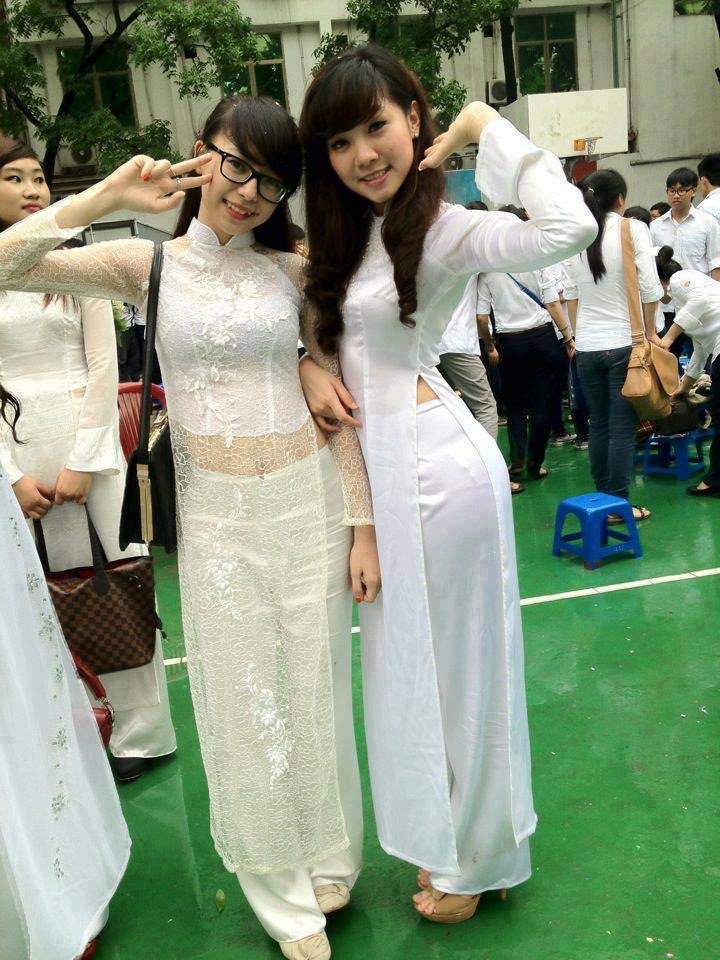 アオザイを着ているベトナム人女子高生の素人エロ画像-153
