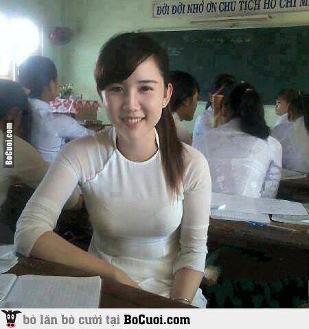 アオザイを着ているベトナム人女子高生の素人エロ画像-109