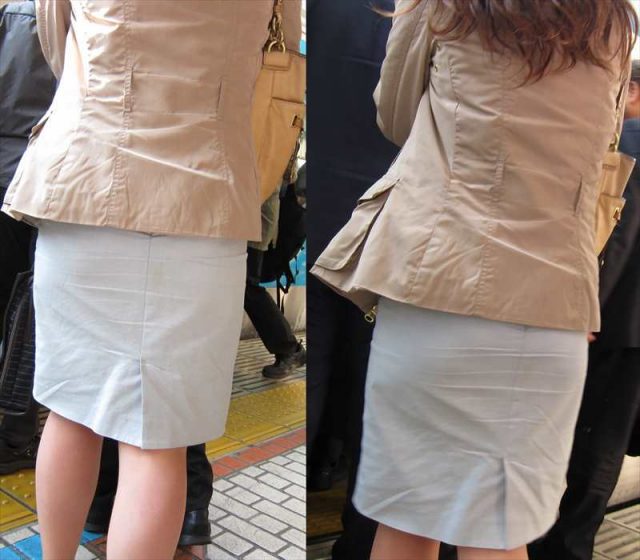 白いパンツやスカートのお尻を街撮りした素人エロ画像-085