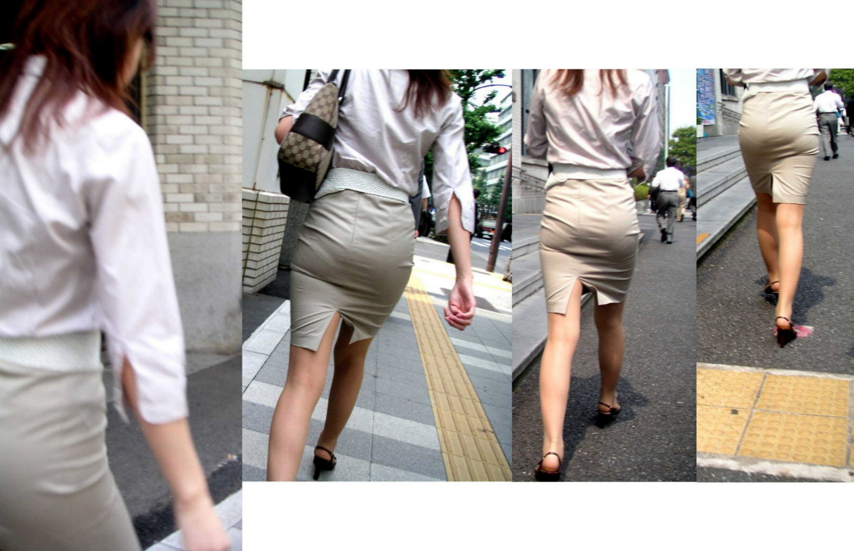 お尻と太ももがエッチなタイトスカート女子の素人エロ画像-006