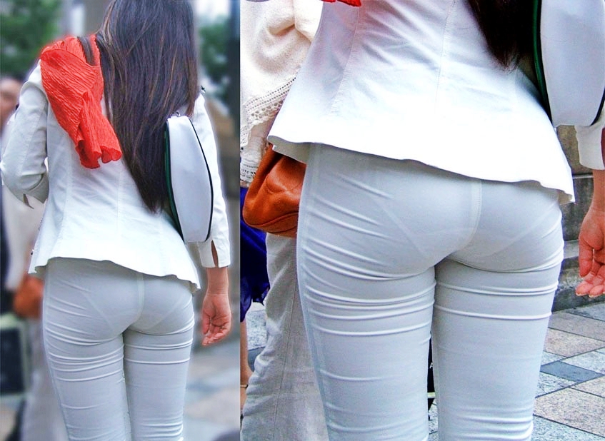 白のスカート・パンツの透けパン下半身の素人エロ画像-023